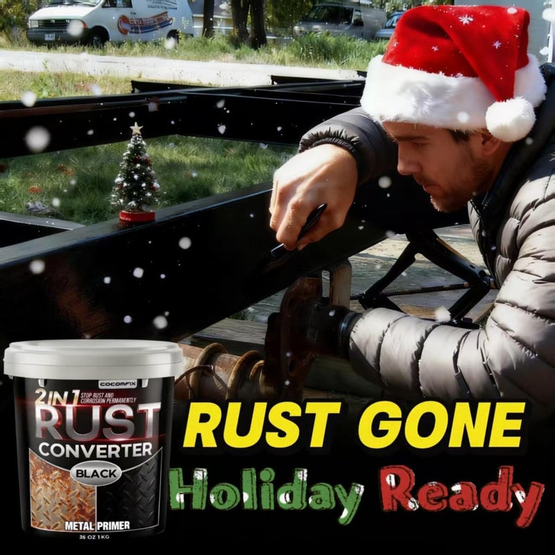 cocomfix Ultra 2-in-1 Rust Converter Paint & Metal Primer, 35 oz Heat-Stable Rust Reformer & Encapsulator for Frame, Chassis, Trailer, Truck, Paint Directly Over Rust, No-Topcoat Needed, Matte Black - Image 3